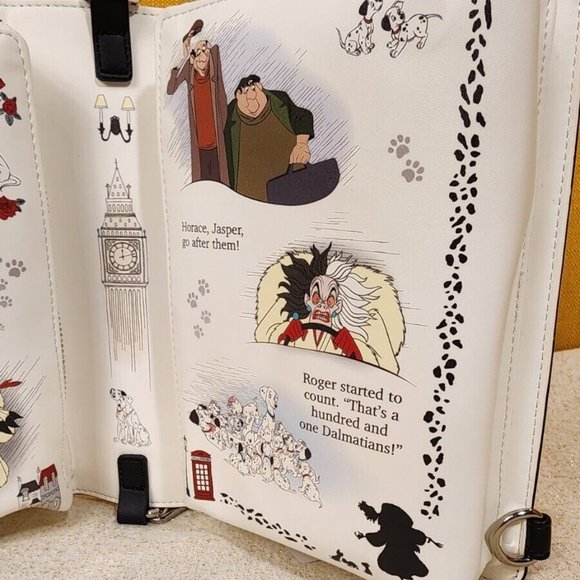 Loungefly Disney 101 Dalmatians Story Book Convertable Backpack Crossbody Bag main image 5
